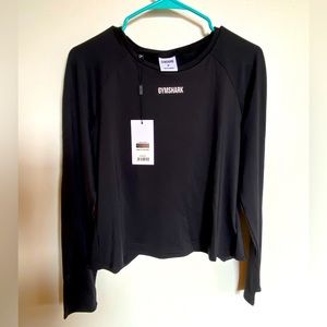 Gymshark, women’s medium, open back, long sleeve, fitness shirt